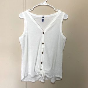 Front tie tank top